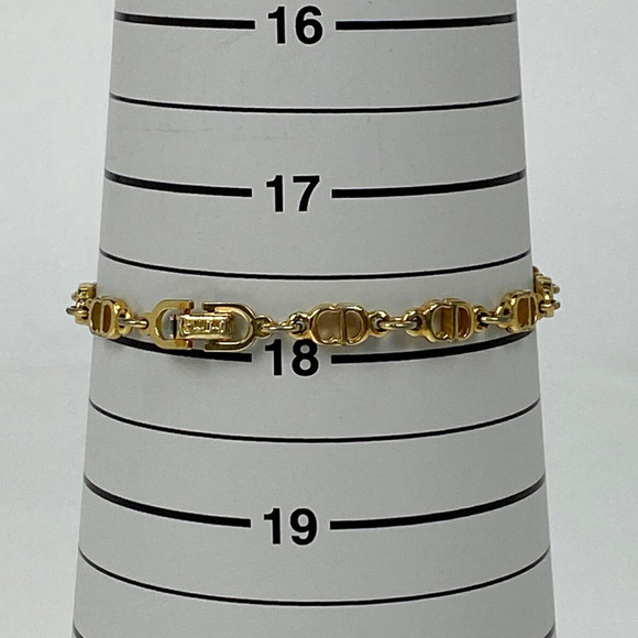 Christian Dior logo chain bracelet CD GP gold - Picture 4 of 4